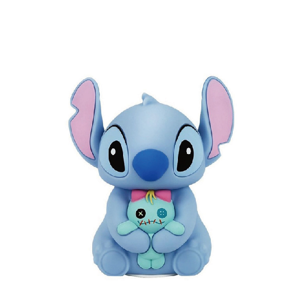 史迪奇和醜ㄚ頭發光塑像