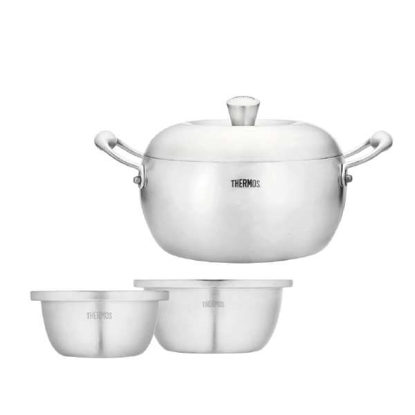 鈦健康蘋果原味鍋-雙耳湯鍋22cm+不銹鋼二入多功能料理盆(18+24cm)