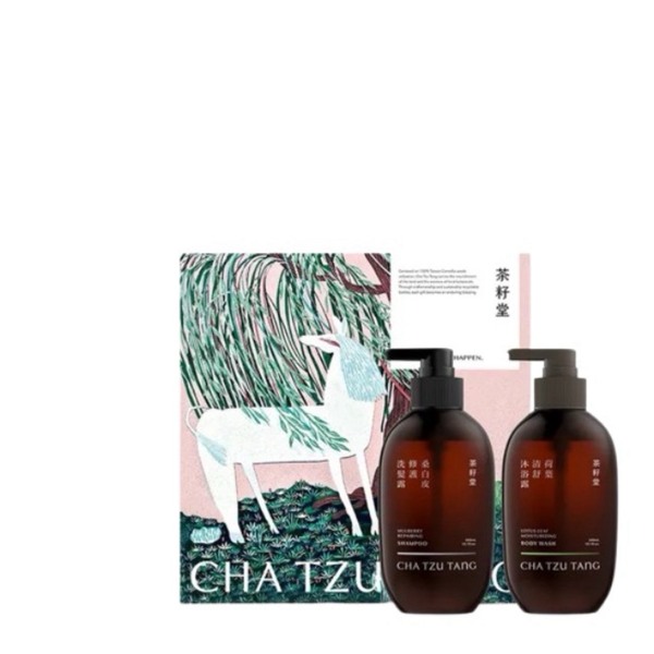 EXPO 茶籽堂-胭脂馬版畫禮盒_草本洗沐雙入組
