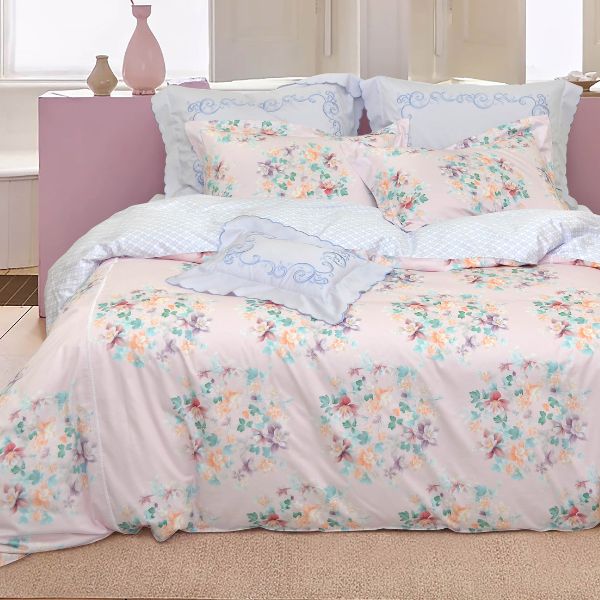 美國長纖細棉雙人床組