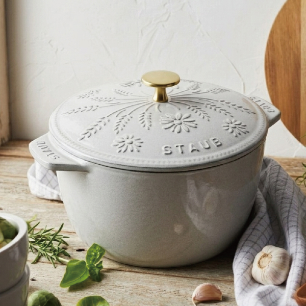 德國雙人集團 STAUB MARGARET松露白鑄鐵飯鍋20cm