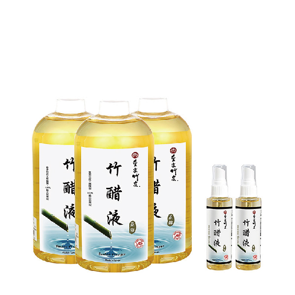 100%蒸餾竹醋液1000ml*3瓶+80ml*2瓶