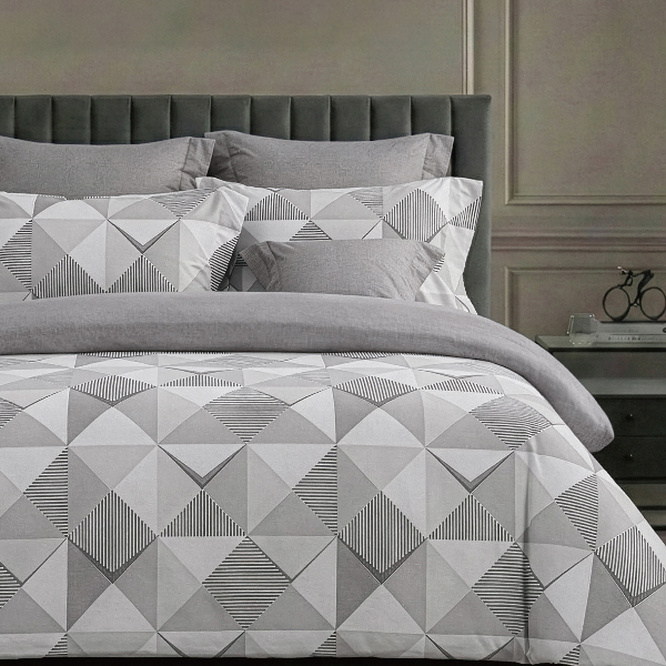 100%精梳純棉印花兩用被四件組-形光間奏