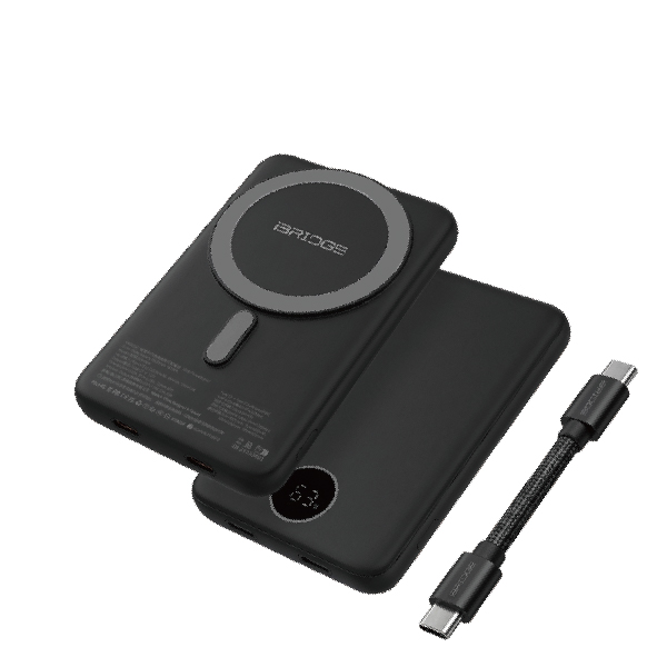 【iBRIDGE】5000mAh固態電池極薄快充無線行動電源