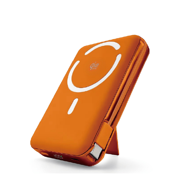 【iBRIDGE】10000mAh Qi2 25W固態電池行動電源 白/黑/橘