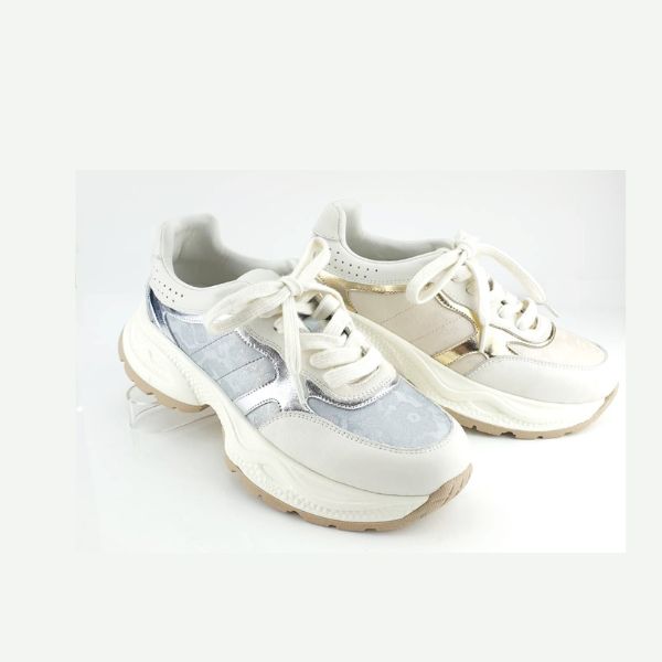 率性拼接厚底老爹鞋