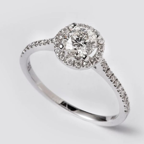 鉑金 主石E.21分 鑽石戒指