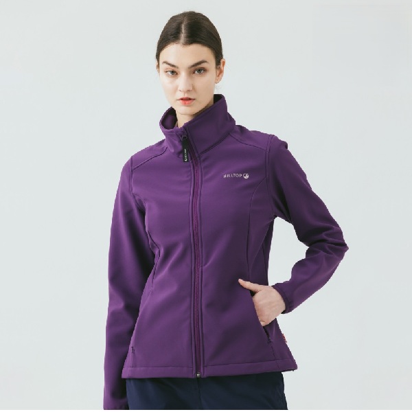 深紫防風保暖彈性外套