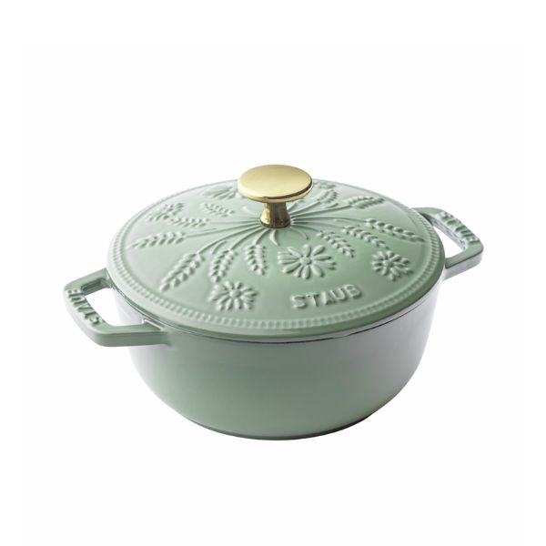 STAUB Margaret莫蘭迪綠鑄鐵和食鍋16cm