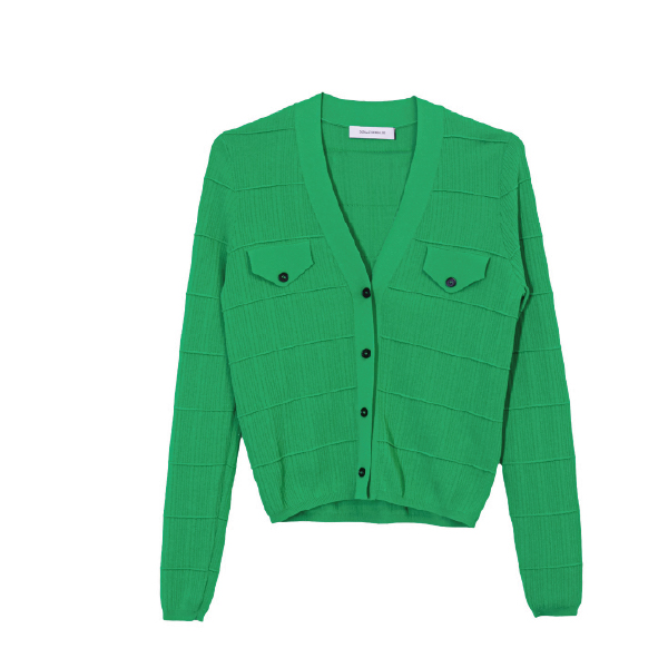 橫縱紋理針織外套