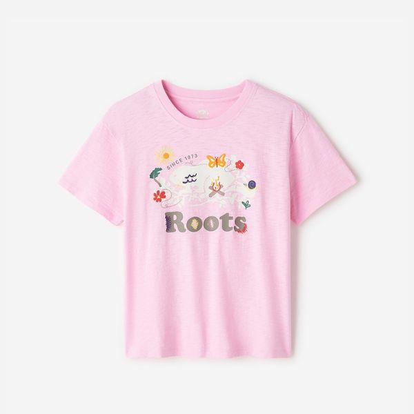 Roots 女裝- 短袖上衣 (淺粉色)