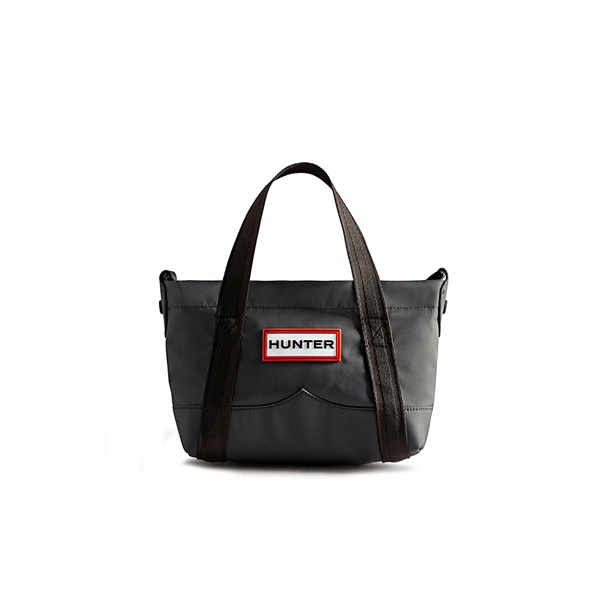 迷你尼龍托特包-灰藍